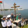 На территории госпиталя ЧФ РФ установлен поклонный крест в честь воинов-белорусов