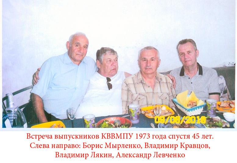 Встреча выпускников КВВМПУ 1973 года спустя 45 лет.