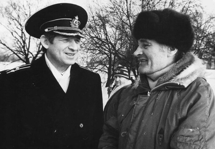 Командир 14-й эскадры ПЛ БФ вице-адмирал Хромов Н.Е. Калининград 1990 г.